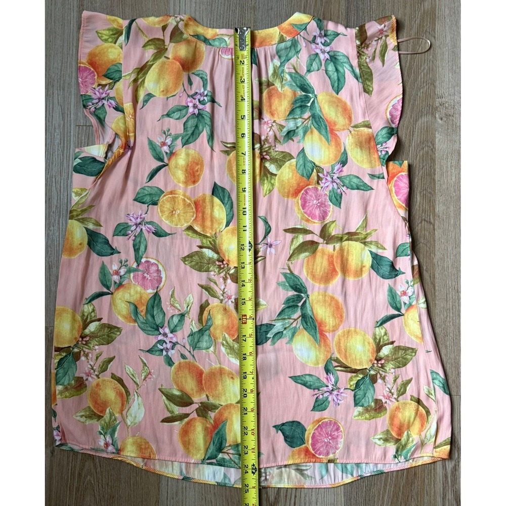 Joie Women's Floral Print Sleeveless Blouse Top, Pink and Orange, Medium‎ - Picture 7 of 7